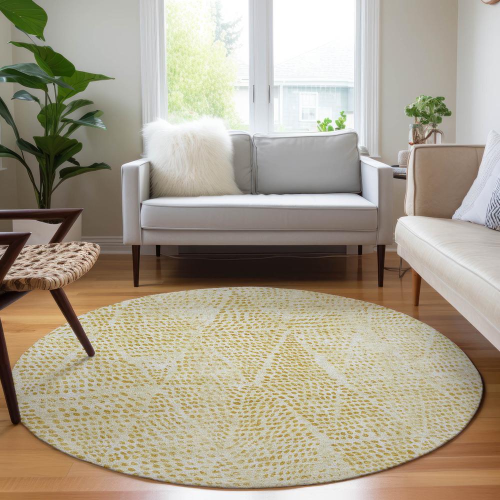 Chantille ACN591 Gold 8' x 8' Rug. Picture 6