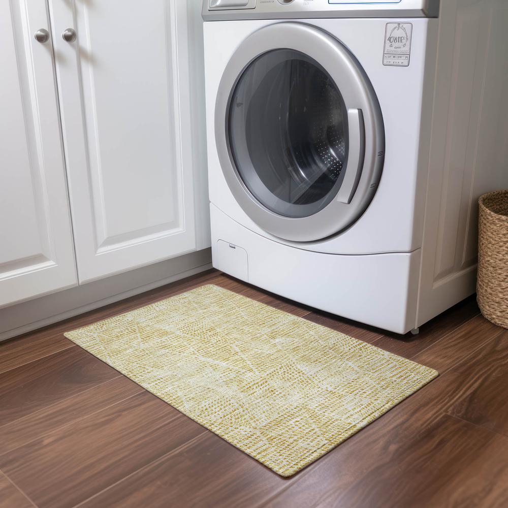 Chantille ACN591 Gold 1'8" x 2'6" Rug. Picture 7