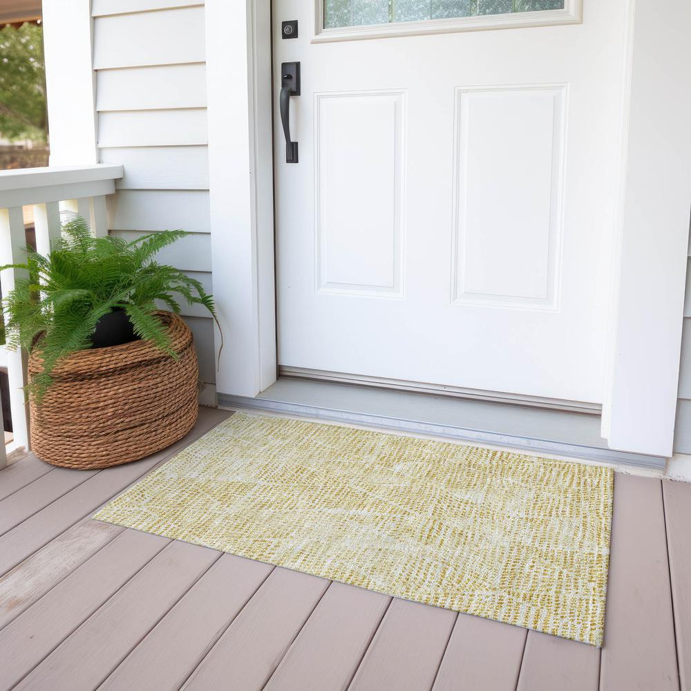 Chantille ACN591 Gold 1'8" x 2'6" Rug. Picture 8
