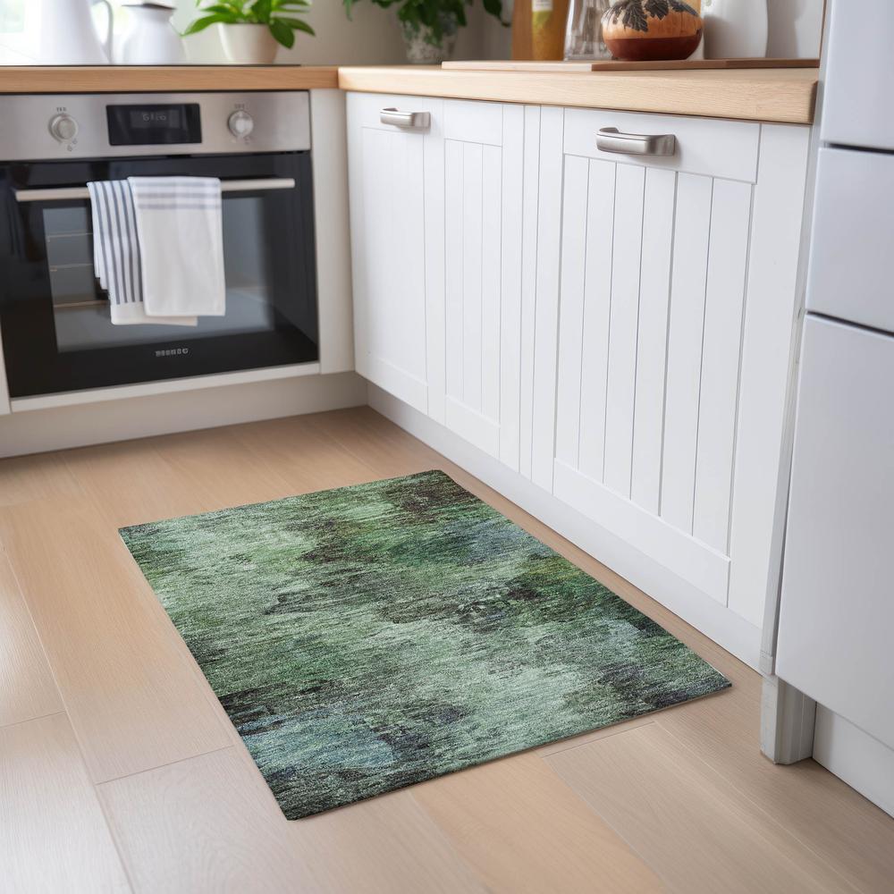 Chantille ACN592 Green 1'8" x 2'6" Rug. Picture 6