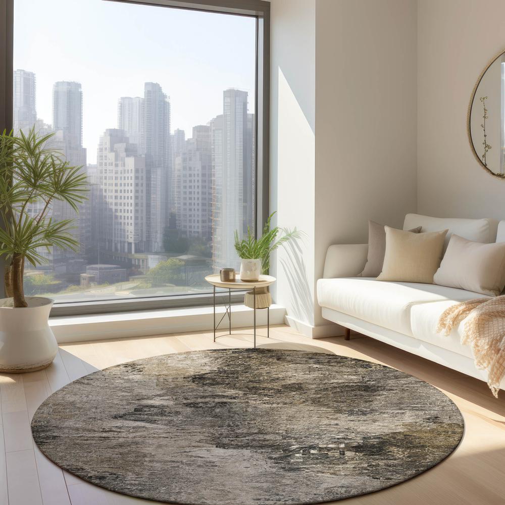 Chantille ACN592 Brown 8' x 8' Rug. Picture 6