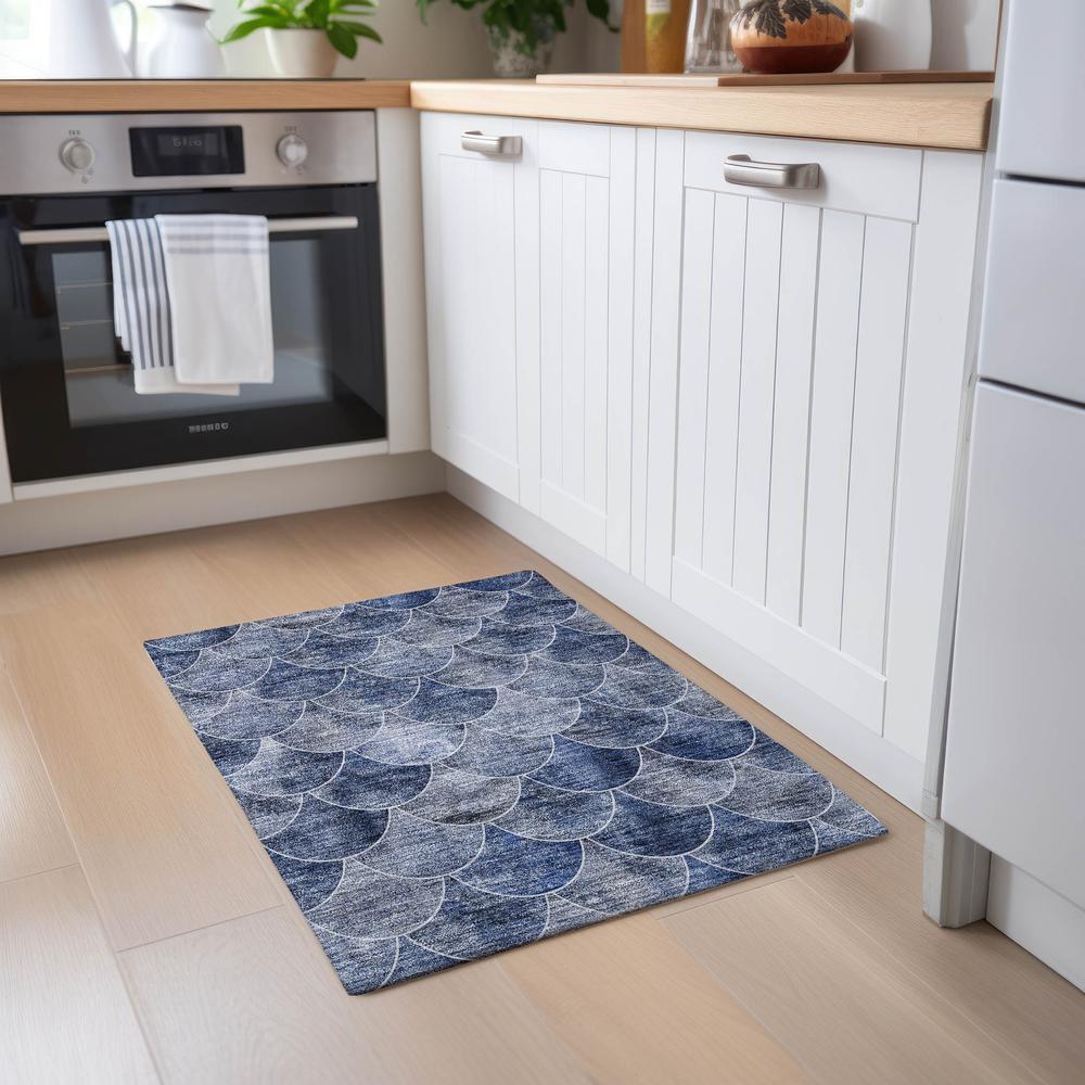 Chantille ACN594 Blue 1'8" x 2'6" Rug. Picture 6