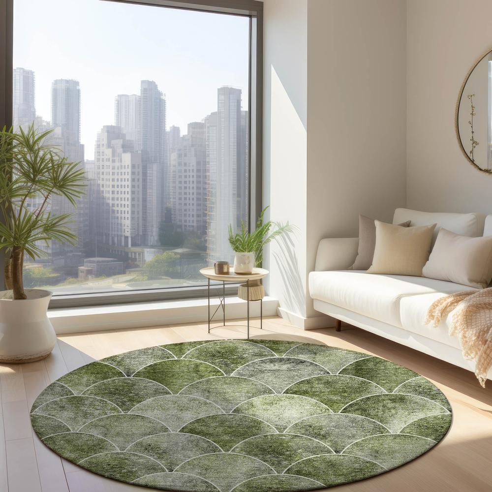 Chantille ACN594 Green 8' x 8' Rug. Picture 6