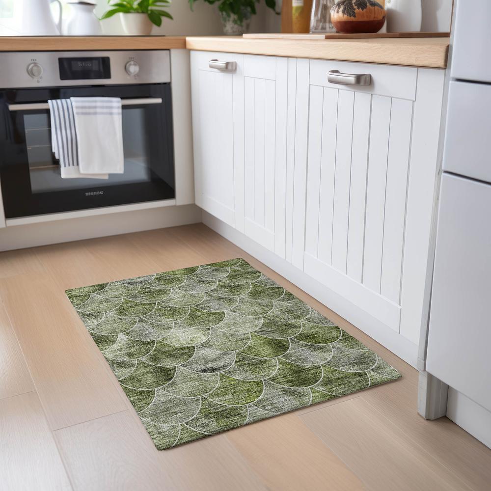 Chantille ACN594 Green 1'8" x 2'6" Rug. Picture 6