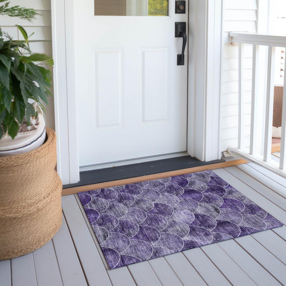 Chantille ACN594 Purple 1'8" x 2'6" Rug. Picture 7
