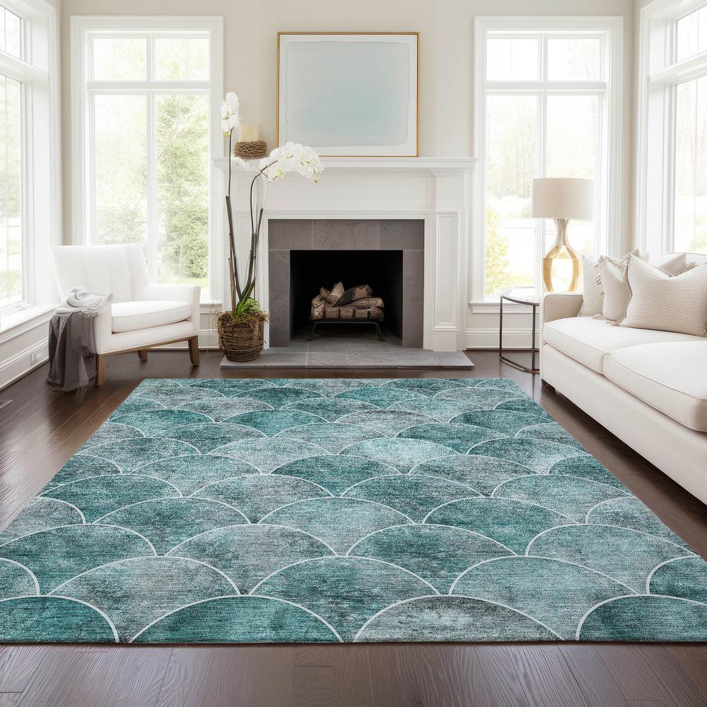 Chantille ACN594 Teal 2'6" x 3'10" Rug. Picture 7