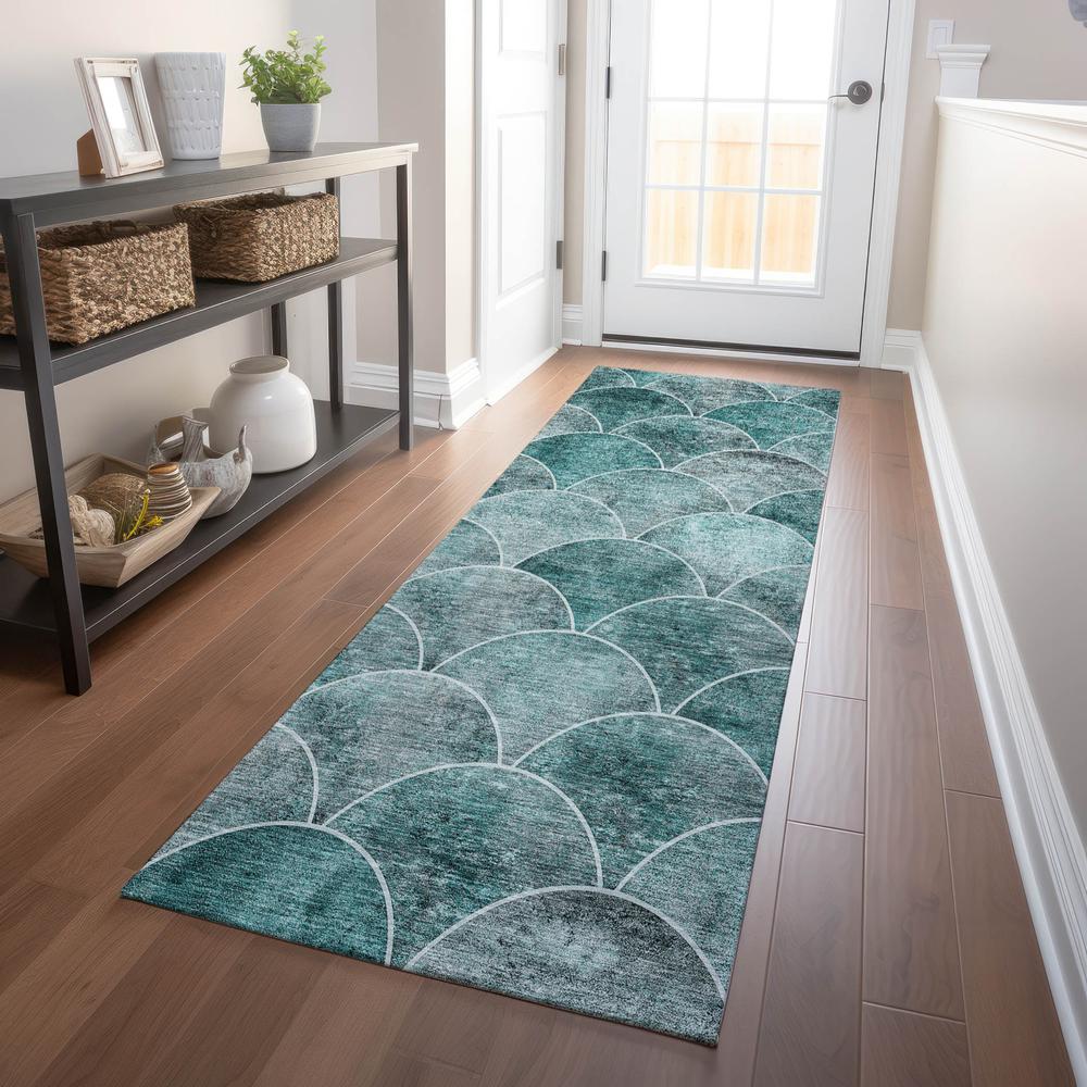 Chantille ACN594 Teal 2'3" x 7'6" Rug. Picture 6