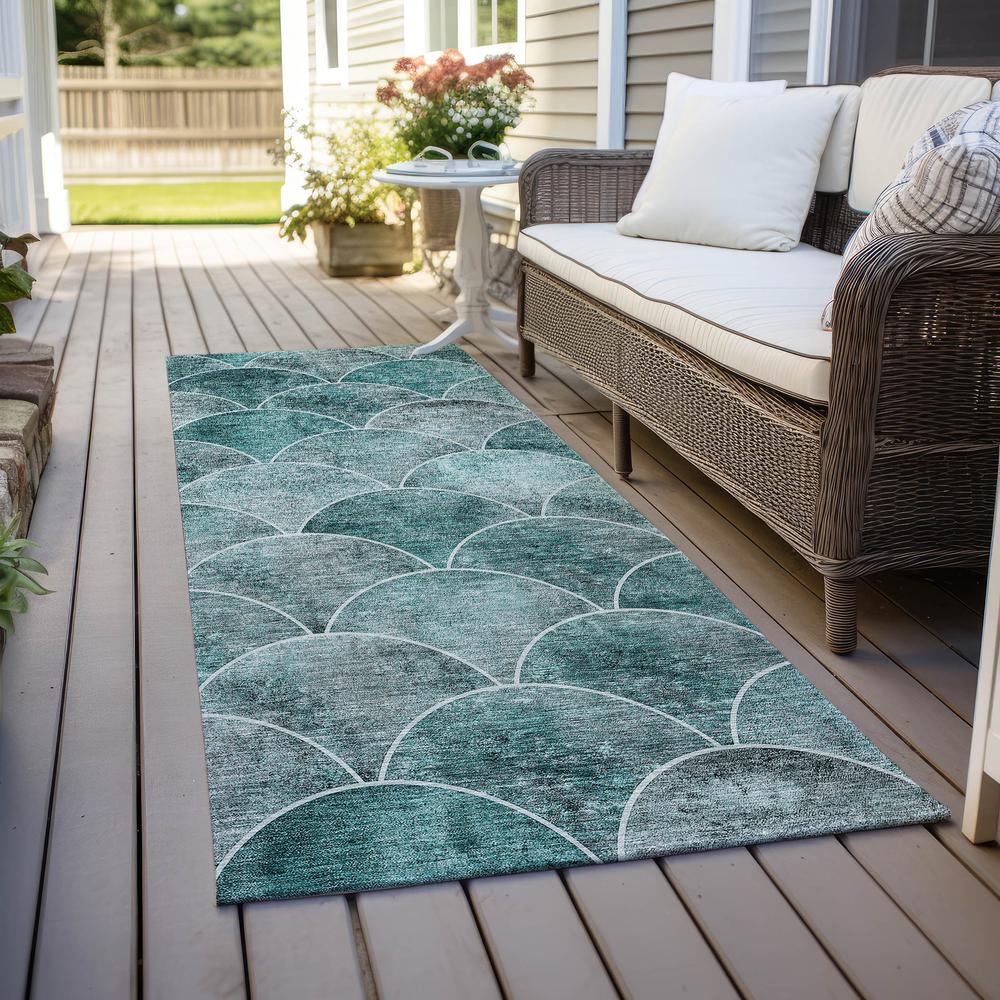Chantille ACN594 Teal 2'3" x 7'6" Rug. Picture 7