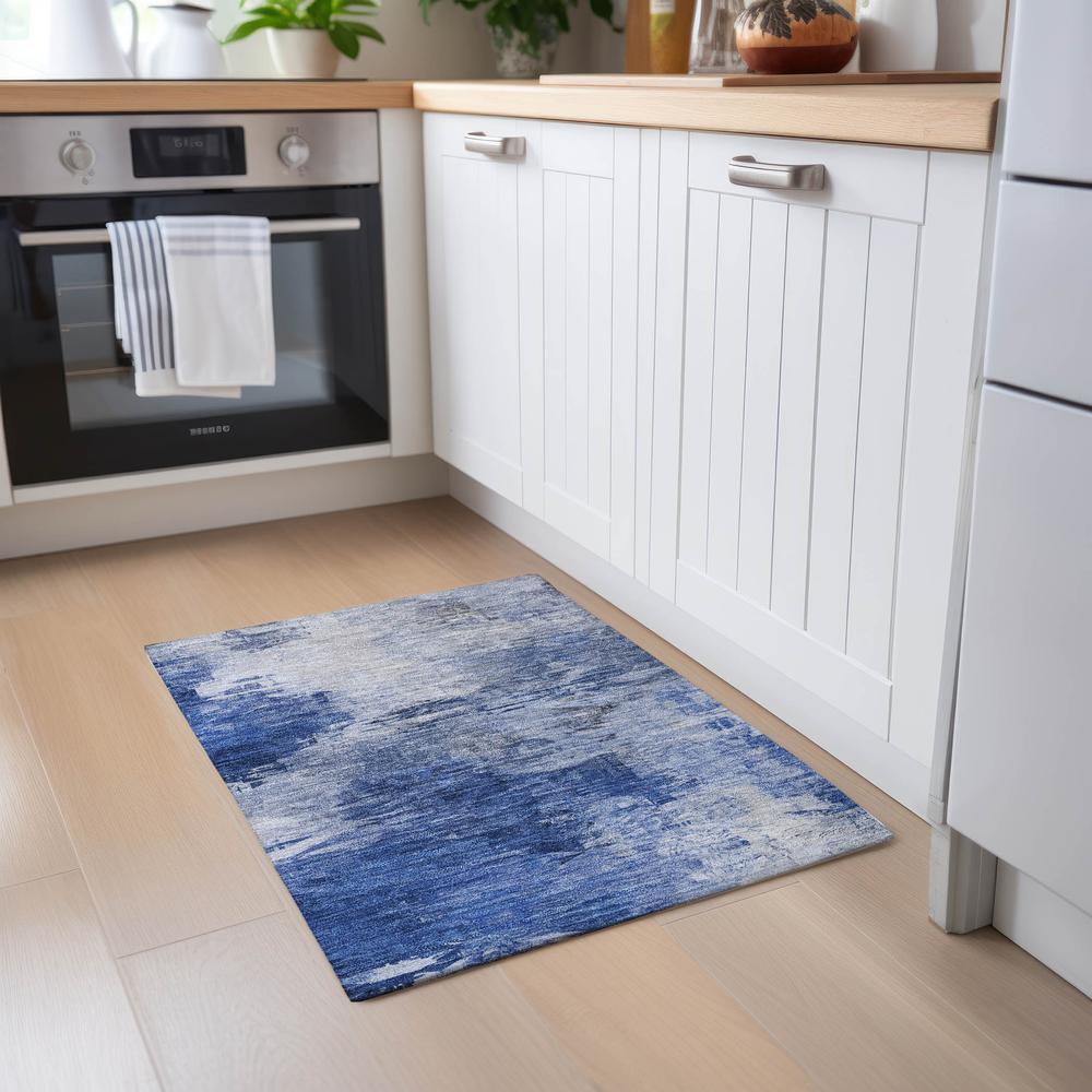 Chantille ACN595 Blue 1'8" x 2'6" Rug. Picture 6