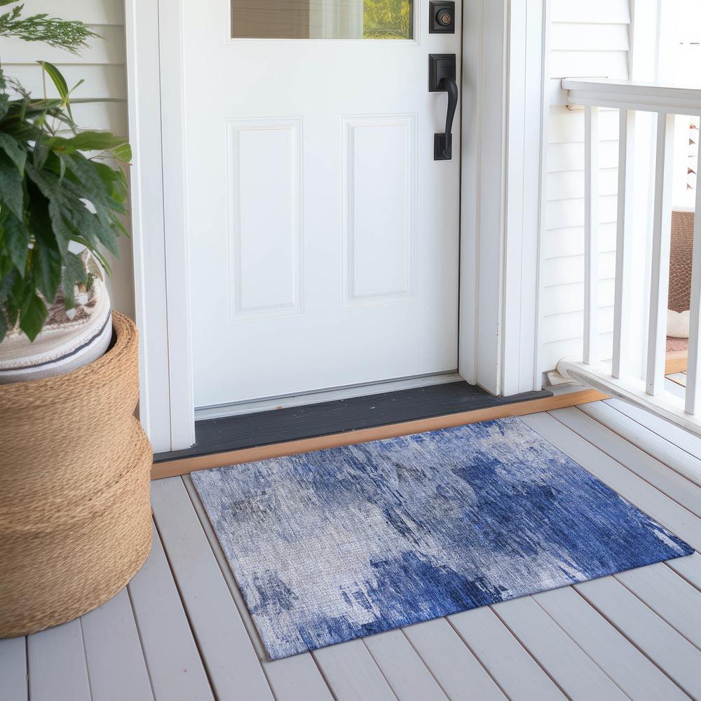 Chantille ACN595 Blue 1'8" x 2'6" Rug. Picture 7