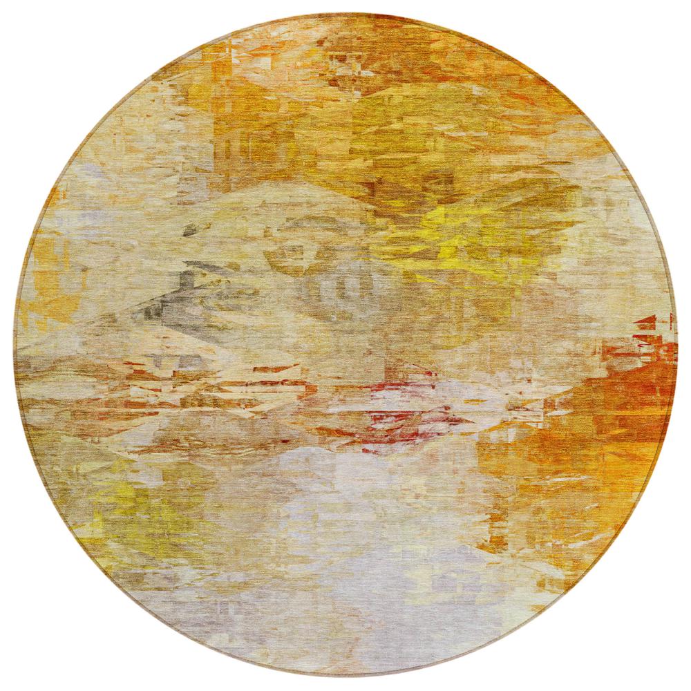 Chantille ACN595 Orange 8' x 8' Rug. Picture 1