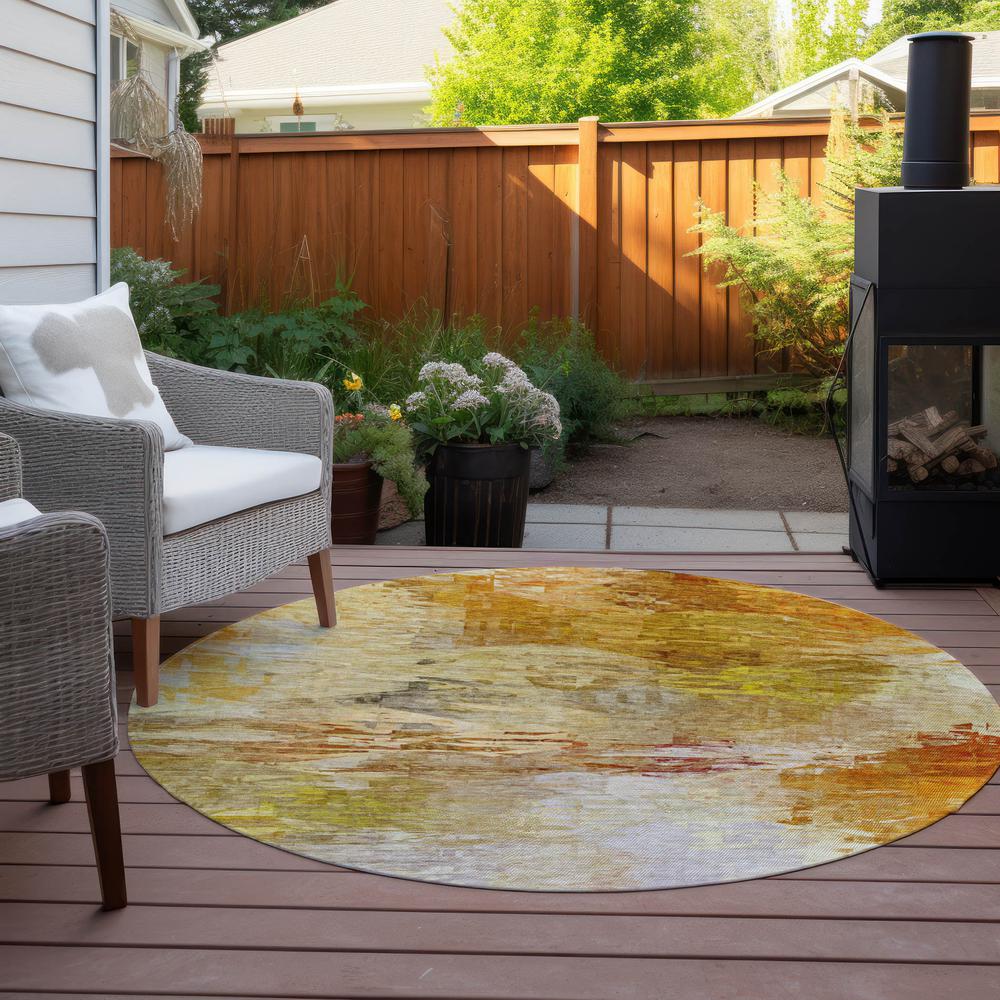 Chantille ACN595 Orange 8' x 8' Rug. Picture 7