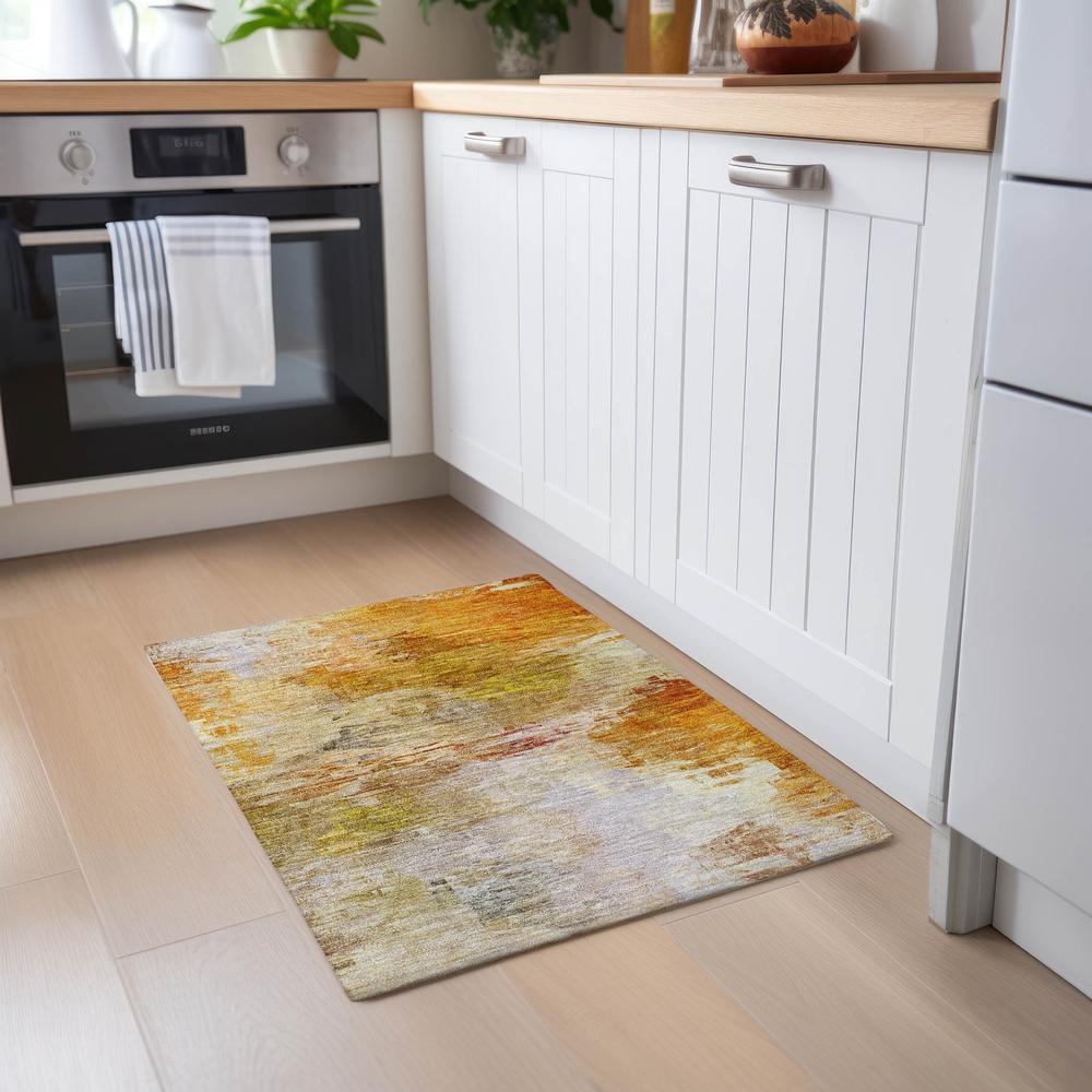 Chantille ACN595 Orange 1'8" x 2'6" Rug. Picture 6