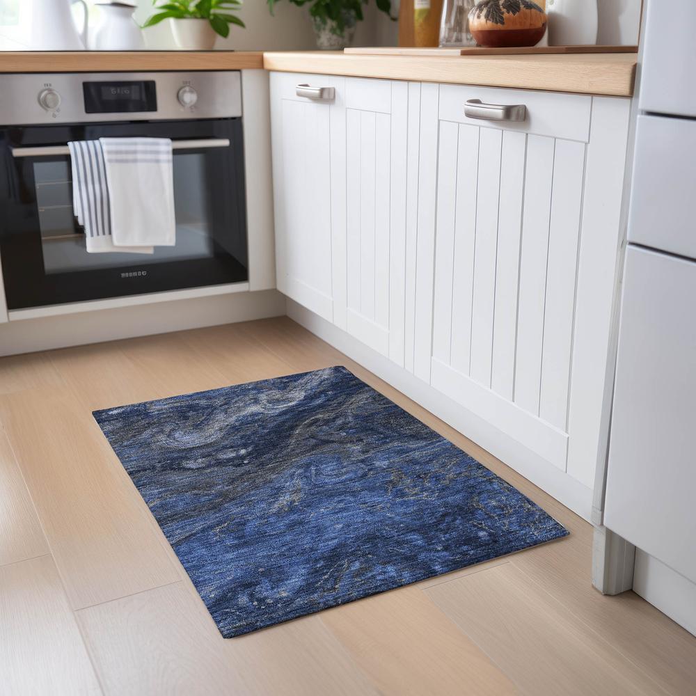 Chantille ACN599 Blue 1'8" x 2'6" Rug. Picture 6