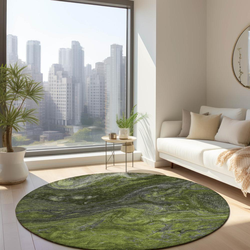 Chantille ACN599 Green 8' x 8' Rug. Picture 6