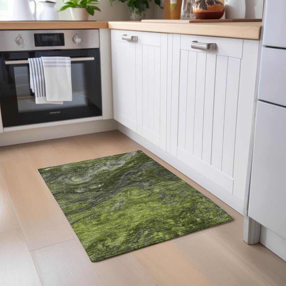 Chantille ACN599 Green 1'8" x 2'6" Rug. Picture 6