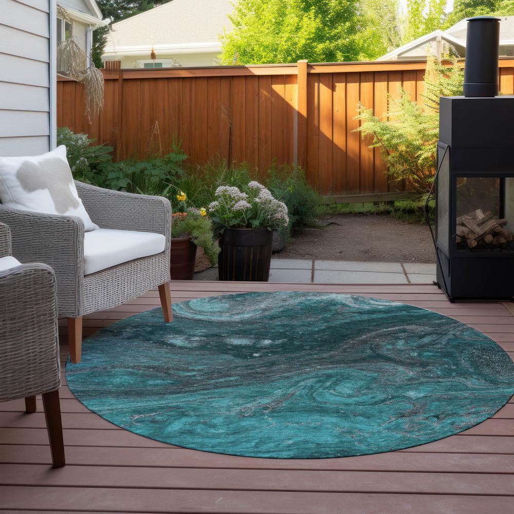 Chantille ACN599 Teal 8' x 8' Rug. Picture 7