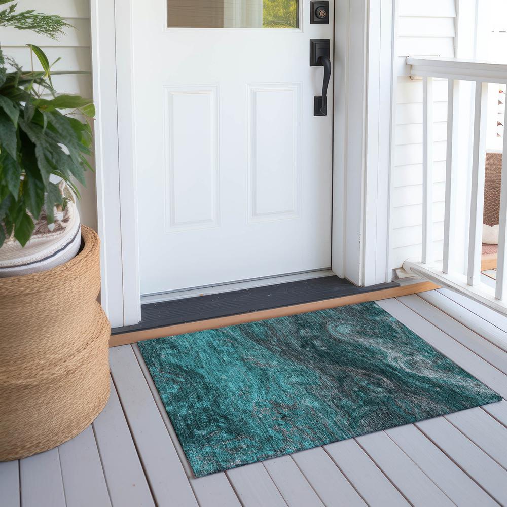 Chantille ACN599 Teal 1'8" x 2'6" Rug. Picture 7