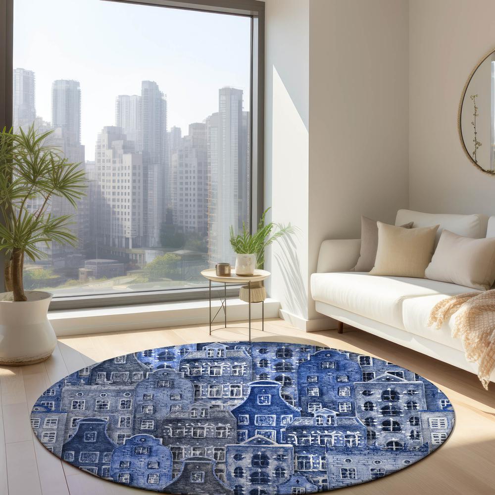 Chantille ACN600 Blue 8' x 8' Rug. Picture 6