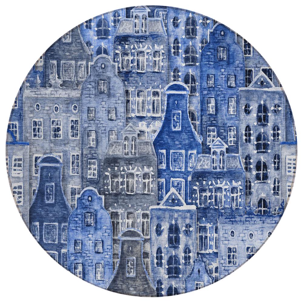 Chantille ACN600 Blue 8' x 8' Rug. Picture 1
