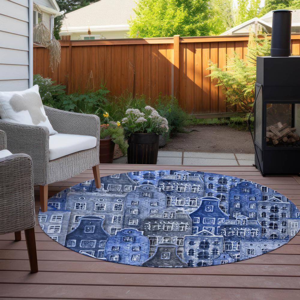 Chantille ACN600 Blue 8' x 8' Rug. Picture 7