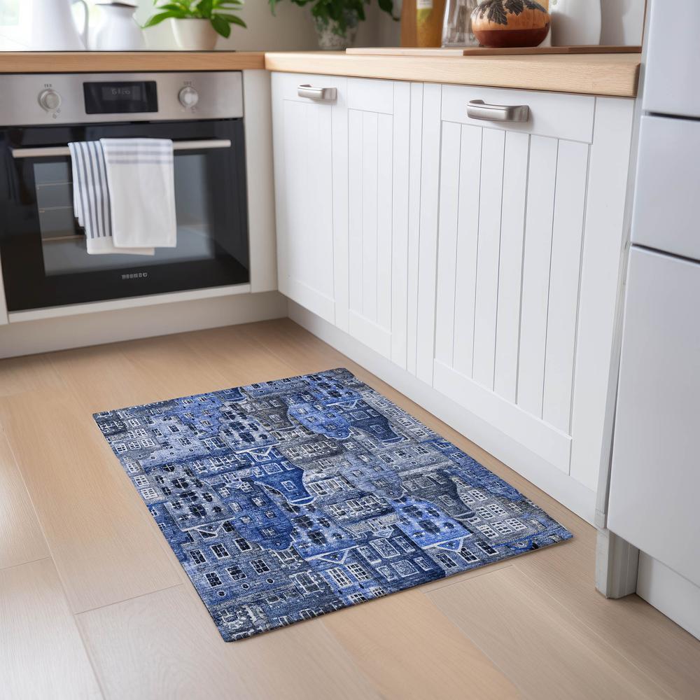 Chantille ACN600 Blue 1'8" x 2'6" Rug. Picture 6
