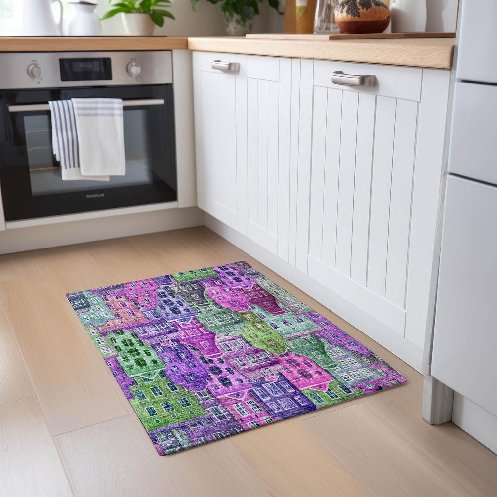 Chantille ACN600 Purple 1'8" x 2'6" Rug. Picture 6