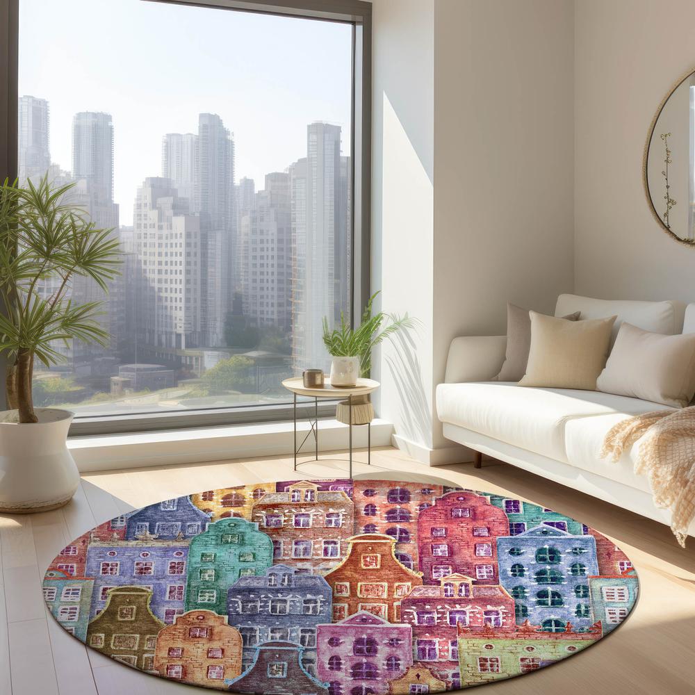 Chantille ACN600 Red 8' x 8' Rug. Picture 6