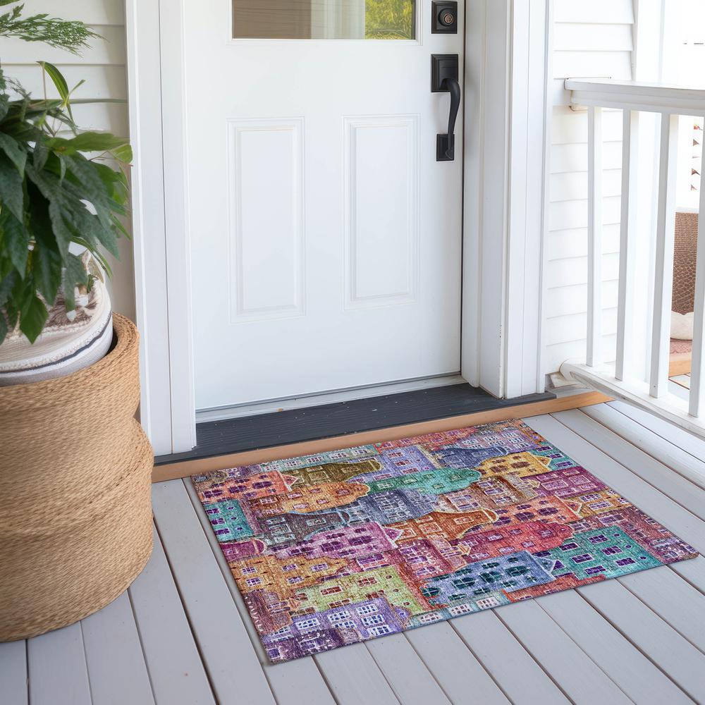 Chantille ACN600 Red 1'8" x 2'6" Rug. Picture 7