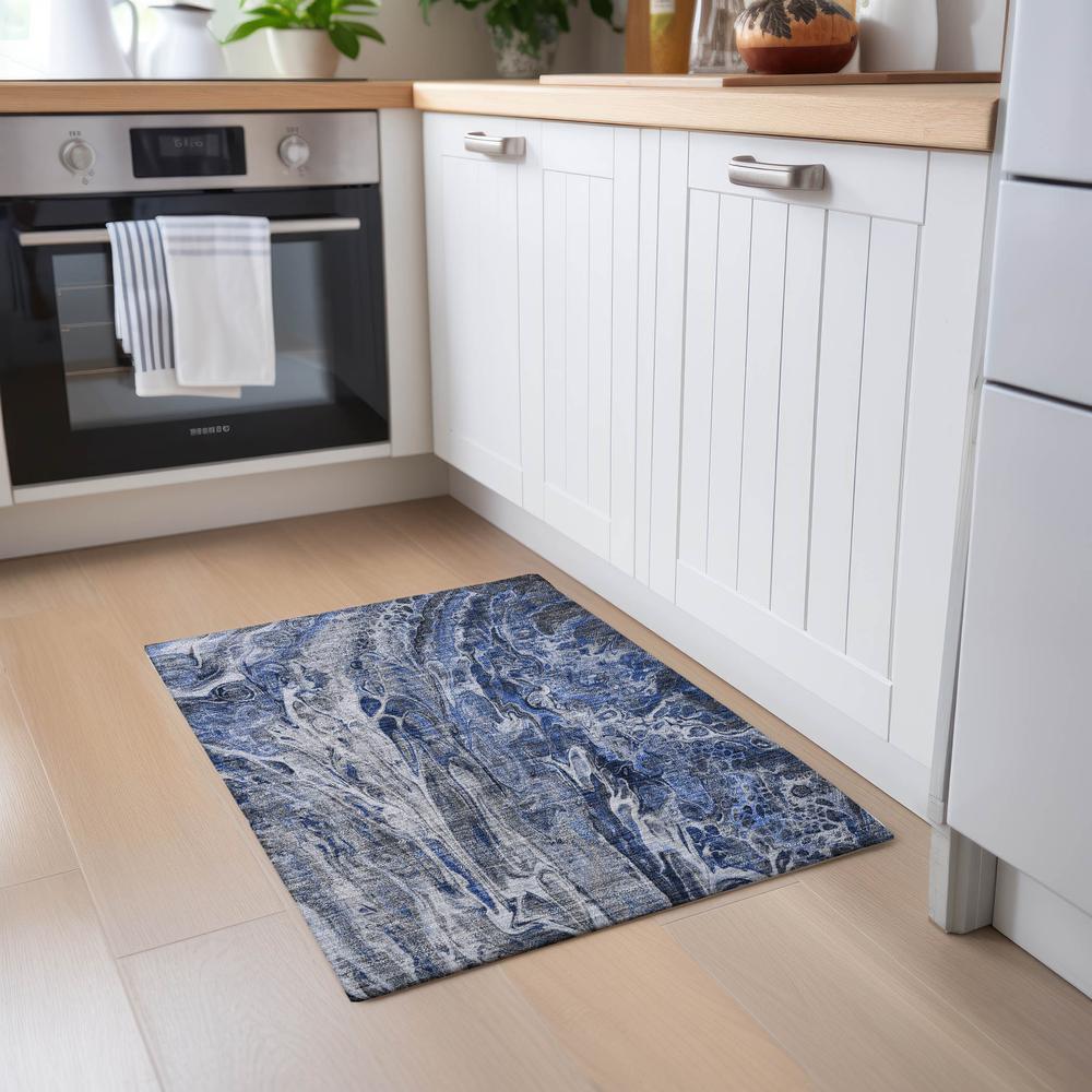 Chantille ACN602 Blue 1'8" x 2'6" Rug. Picture 6