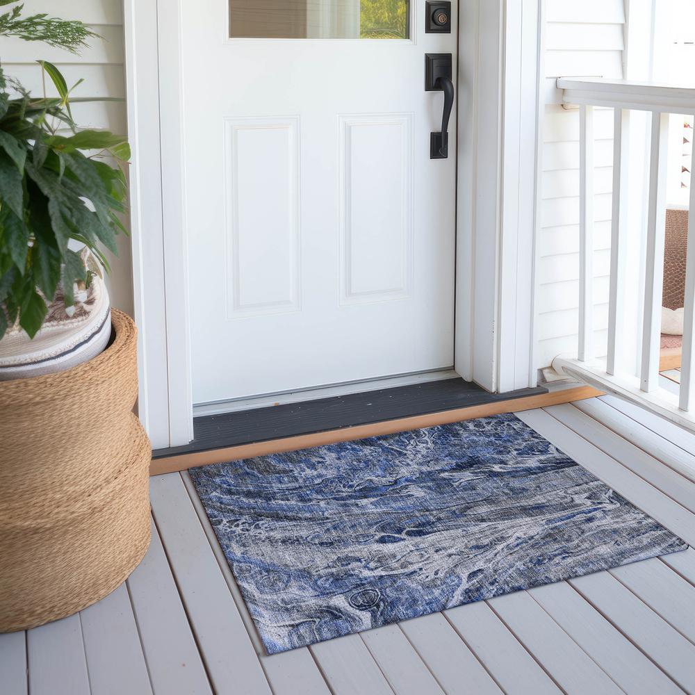Chantille ACN602 Blue 1'8" x 2'6" Rug. Picture 7