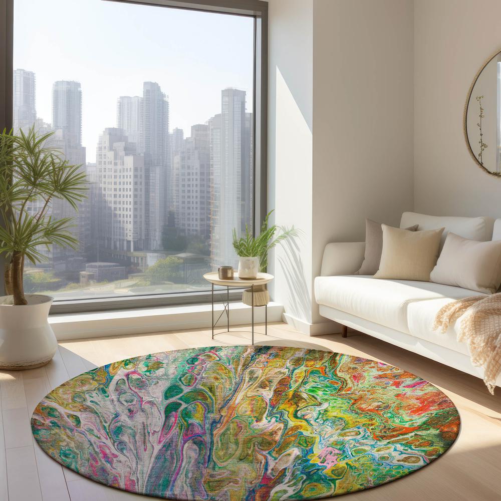 Chantille ACN602 Green 8' x 8' Rug. Picture 7