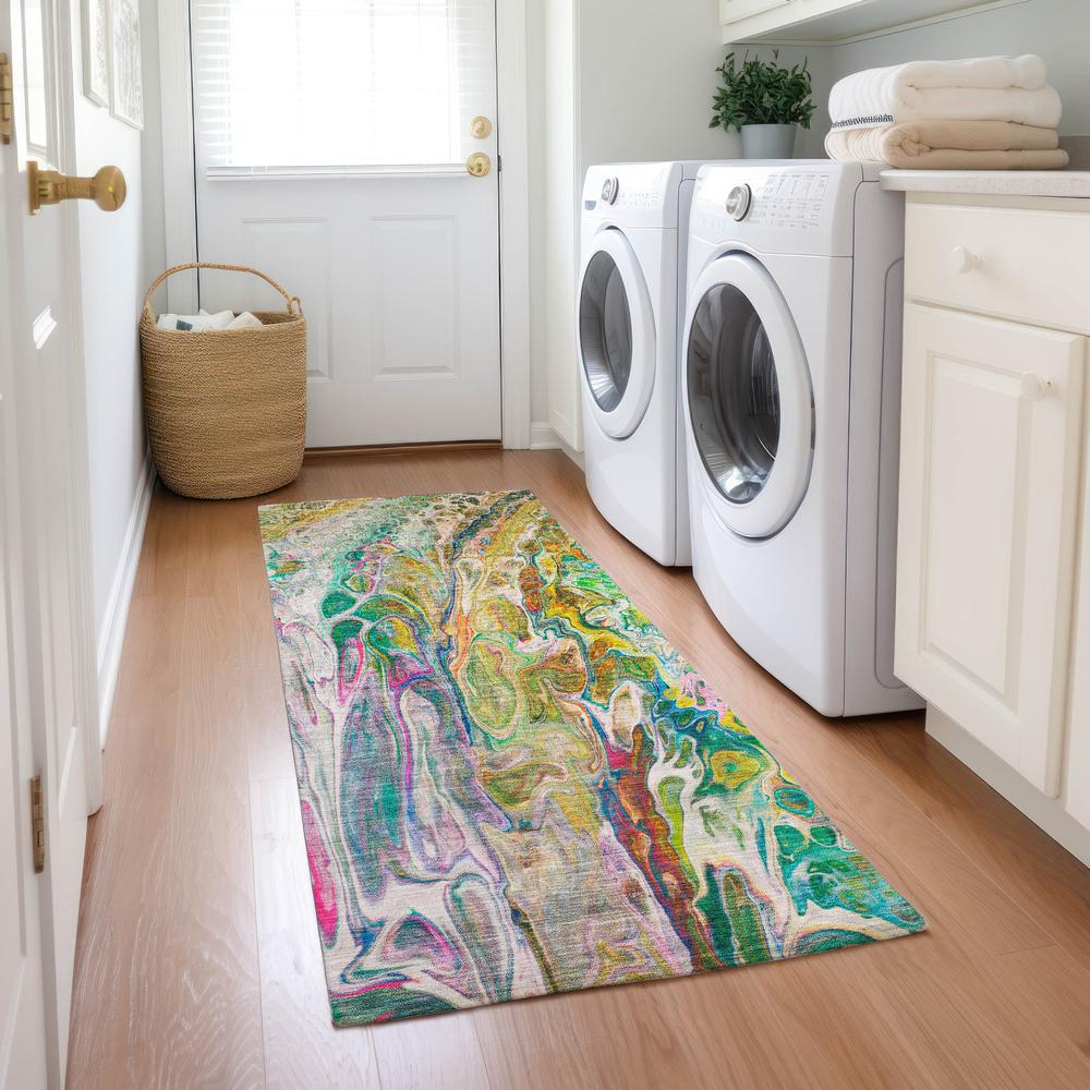 Chantille ACN602 Green 2'3" x 7'6" Rug. Picture 6