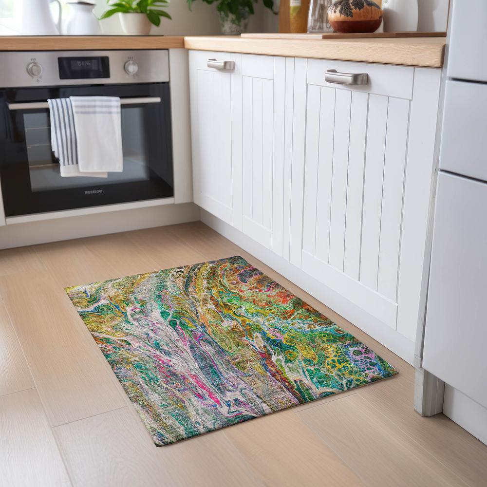 Chantille ACN602 Green 1'8" x 2'6" Rug. Picture 6