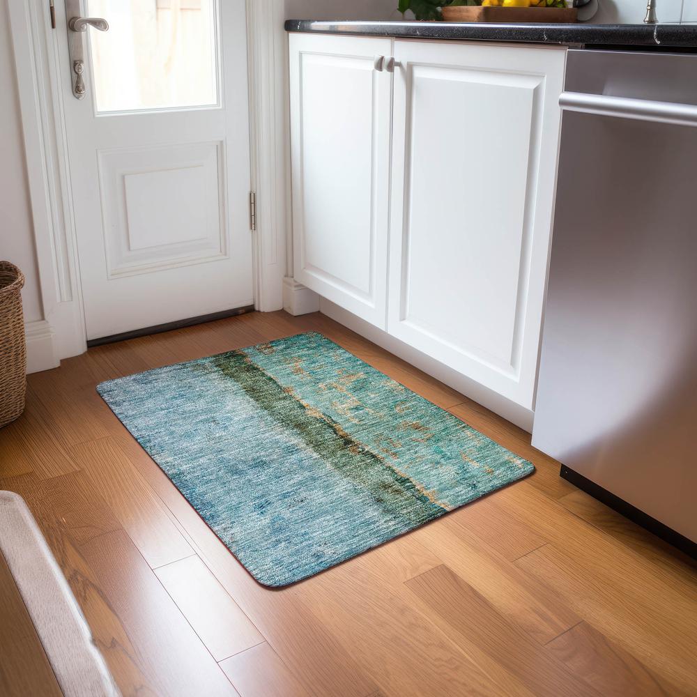 Chantille ACN605 Blue 1'8" x 2'6" Rug. Picture 6