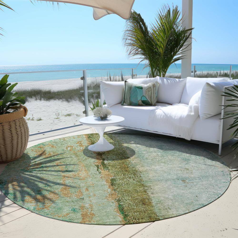 Chantille ACN605 Green 8' x 8' Rug. Picture 7