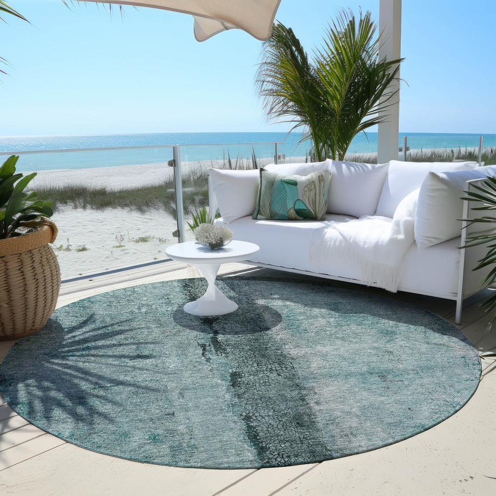 Chantille ACN605 Teal 8' x 8' Rug. Picture 7