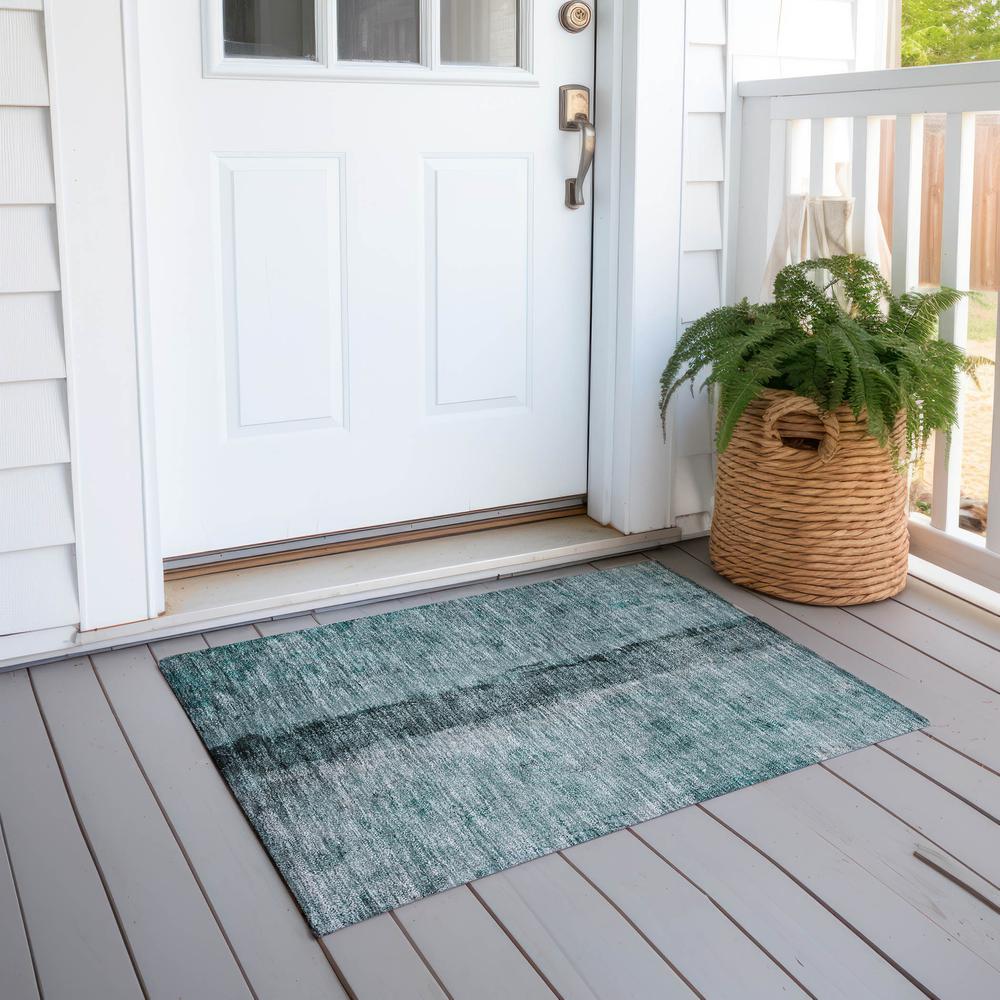 Chantille ACN605 Teal 1'8" x 2'6" Rug. Picture 7