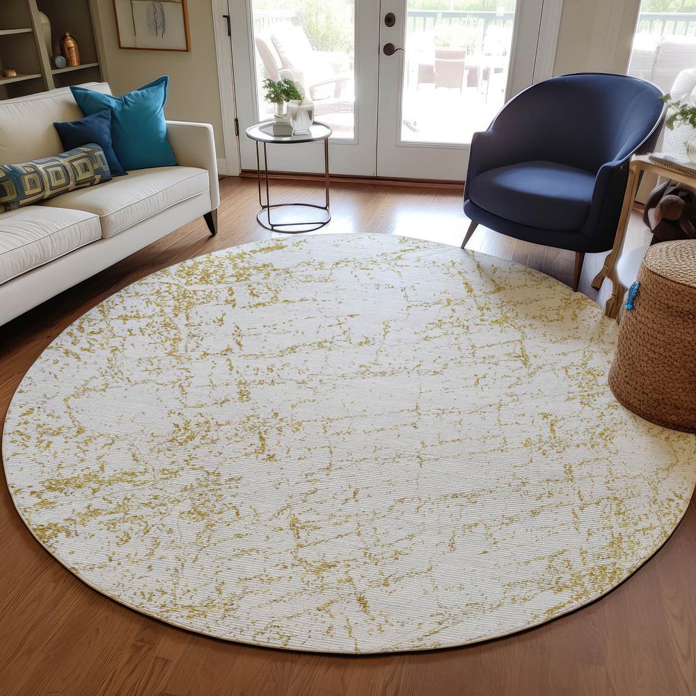 Chantille ACN606 Gold 8' x 8' Rug. Picture 6