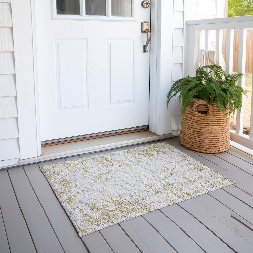 Chantille ACN606 Gold 1'8" x 2'6" Rug. Picture 7