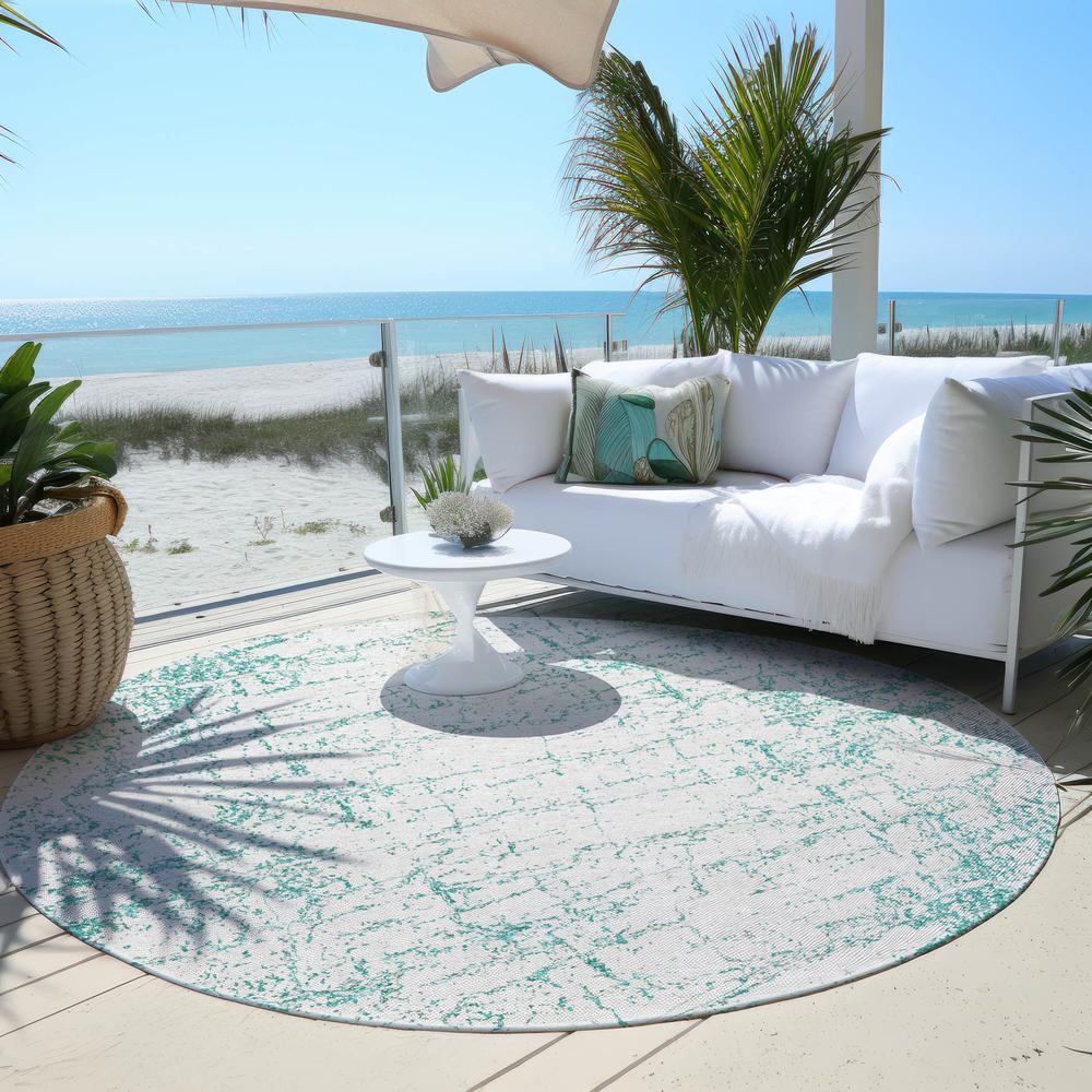 Chantille ACN606 Teal 8' x 8' Rug. Picture 7