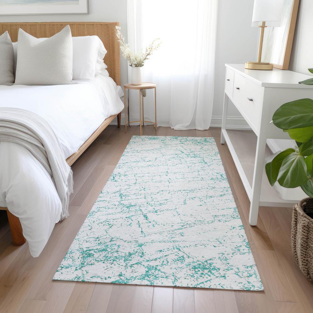 Chantille ACN606 Teal 2'3" x 7'6" Rug. Picture 6