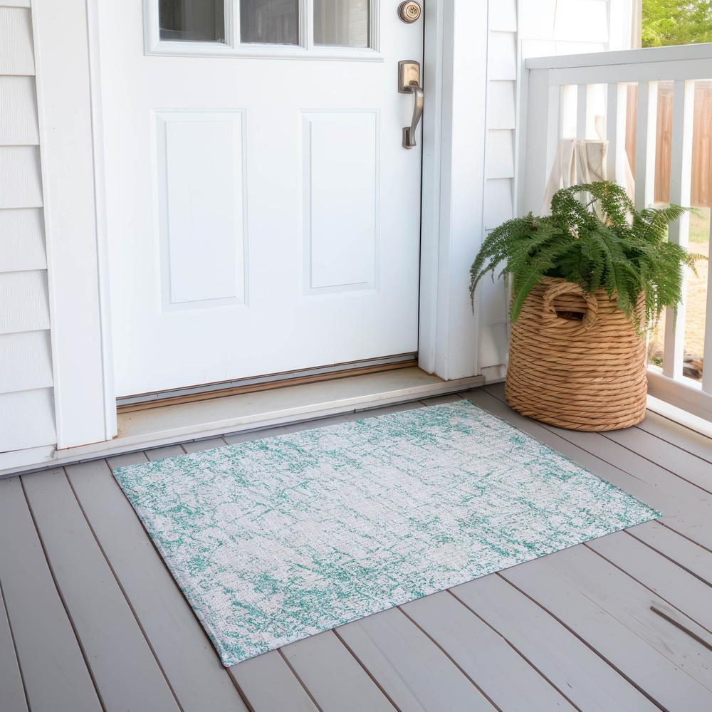Chantille ACN606 Teal 1'8" x 2'6" Rug. Picture 7