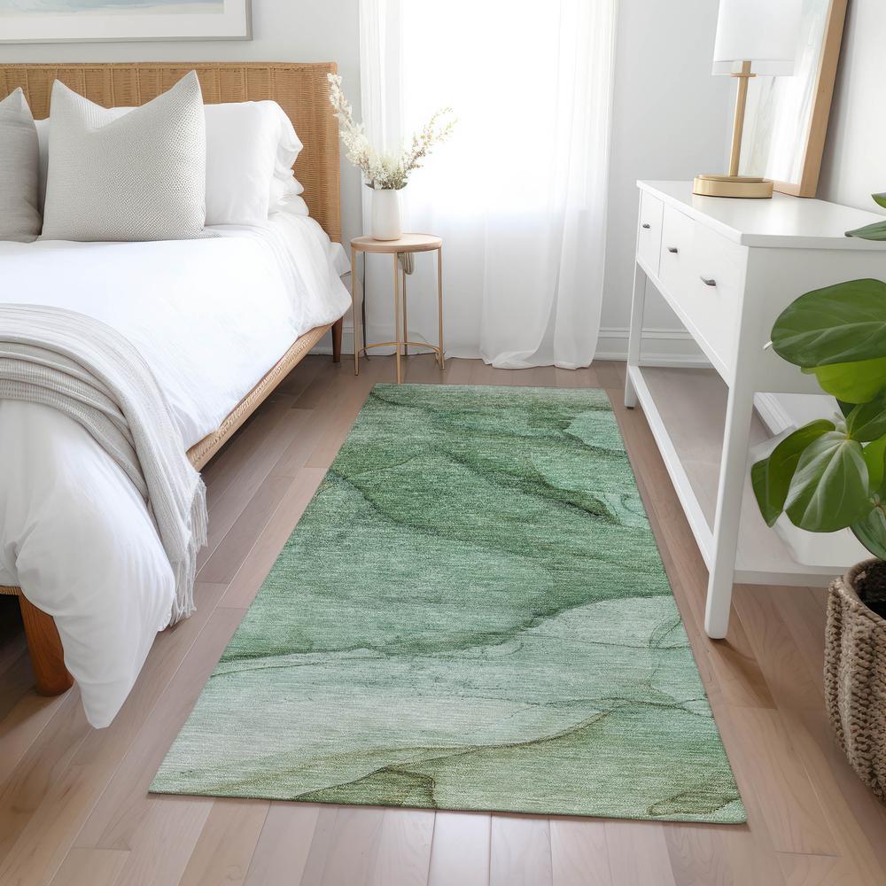 Chantille ACN607 Green 2'3" x 7'6" Rug. Picture 6