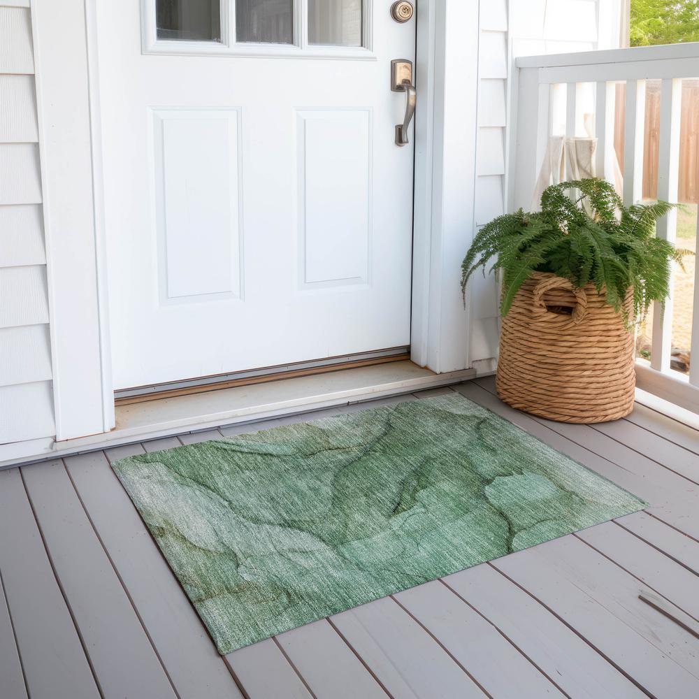 Chantille ACN607 Green 1'8" x 2'6" Rug. Picture 7