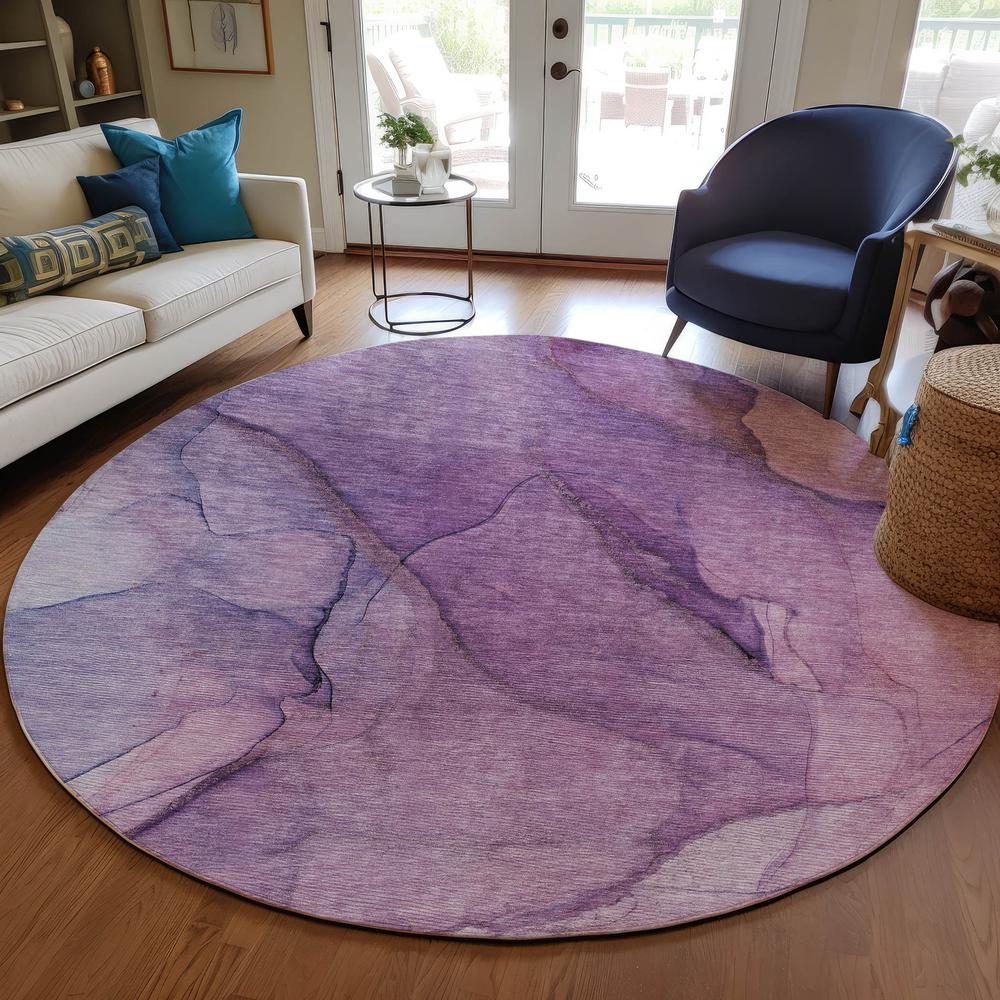 Chantille ACN607 Purple 8' x 8' Rug. Picture 6