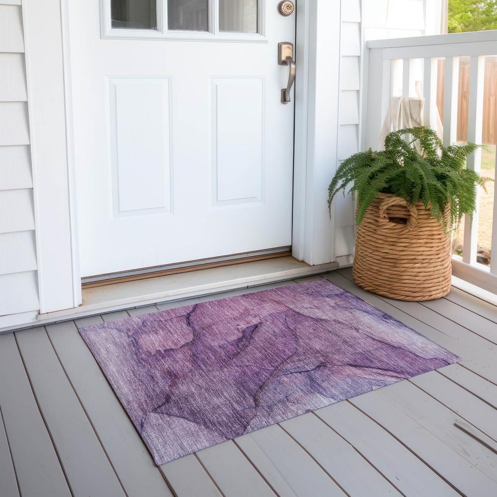 Chantille ACN607 Purple 1'8" x 2'6" Rug. Picture 7