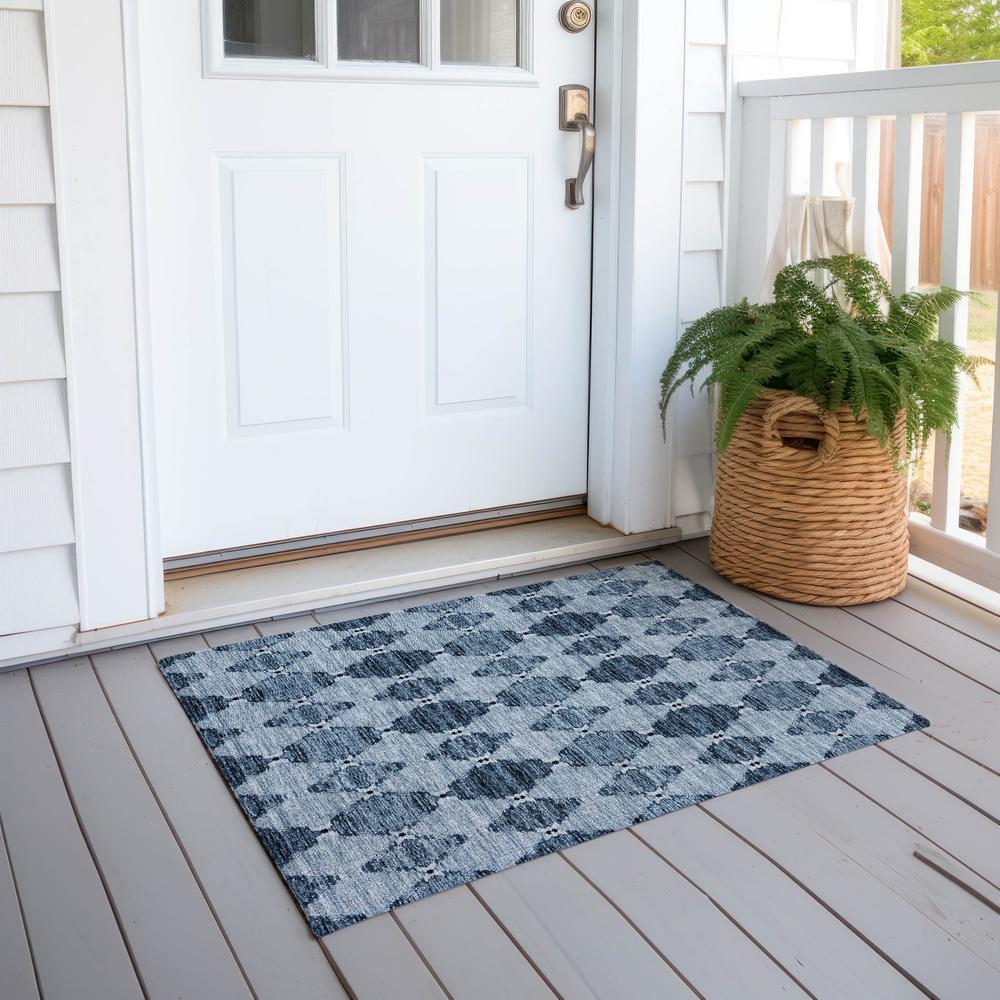 Chantille ACN610 Blue 1'8" x 2'6" Rug. Picture 7
