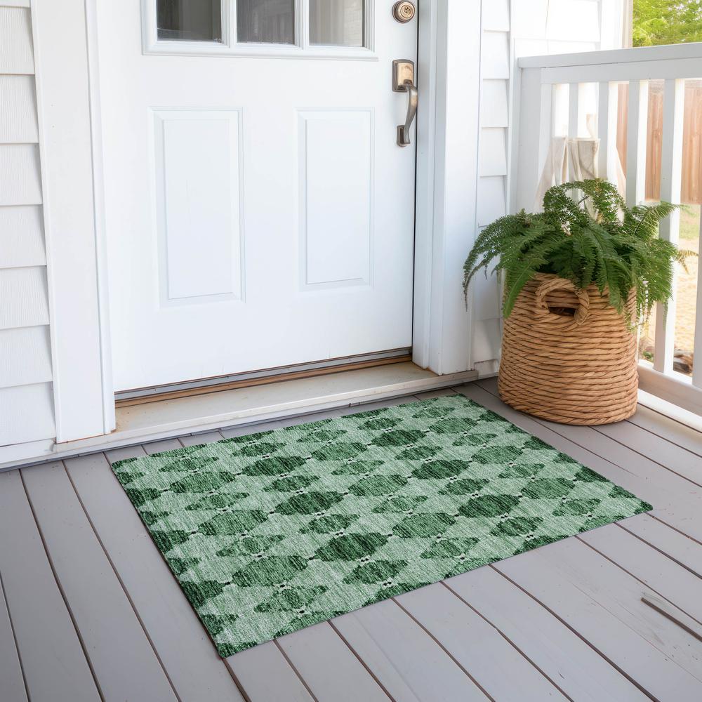 Chantille ACN610 Green 1'8" x 2'6" Rug. Picture 7
