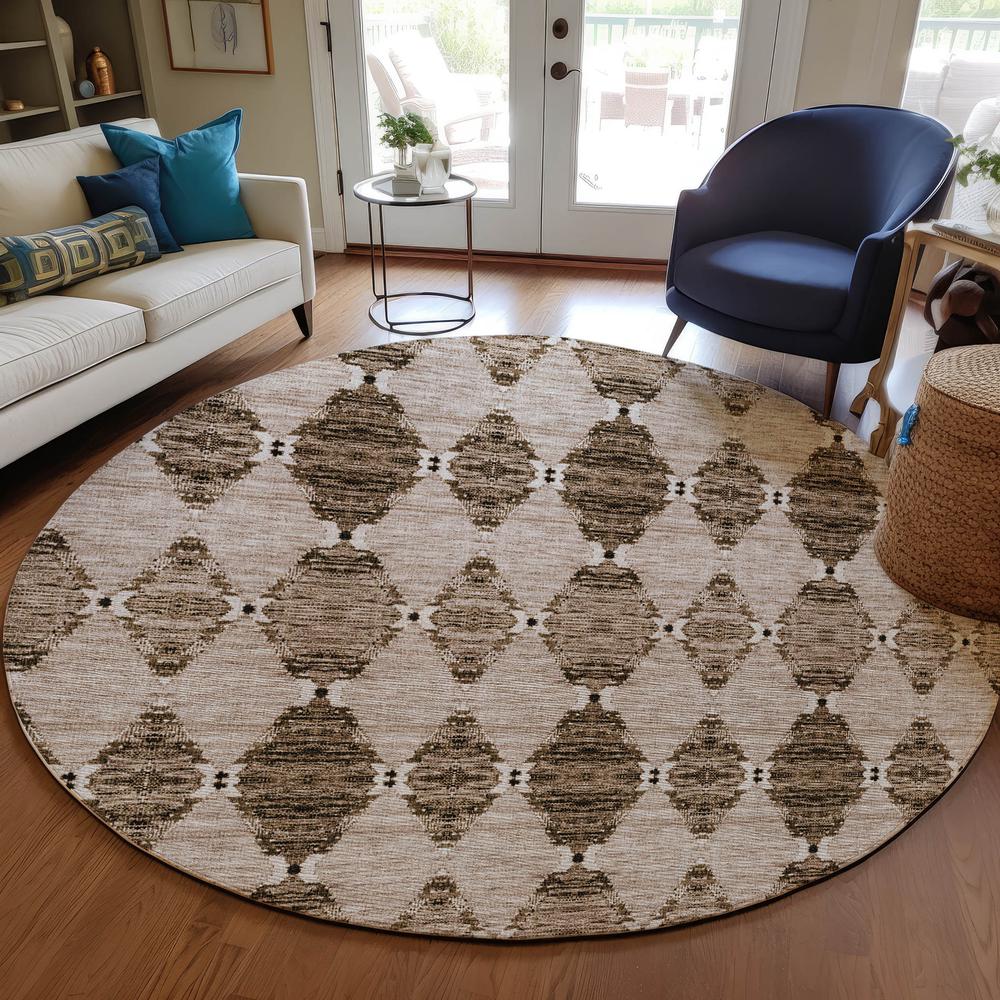 Chantille ACN610 Brown 8' x 8' Rug. Picture 6